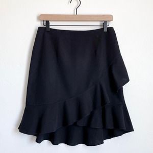 NWT A New Day Black Ruffled Bottom Mini Skirt Size‎ 4